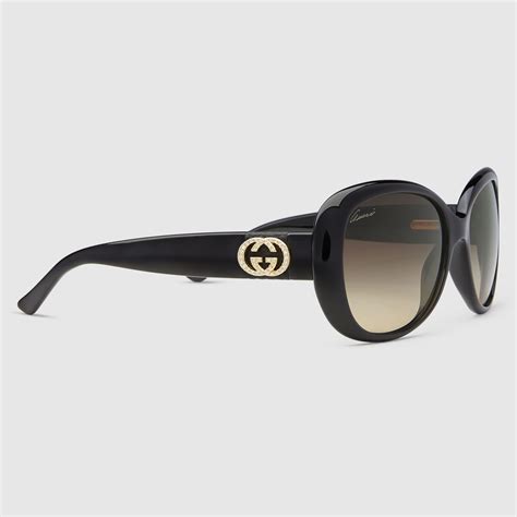 gucci oval web gg sunglasses|gucci oversized round sunglasses.